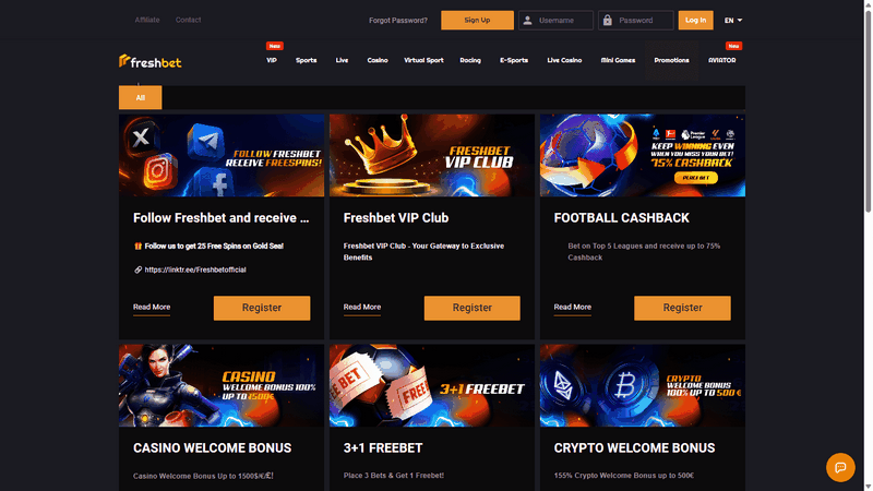 Freshbet Casino Videospel Erbjudande Freshbet Casino Videospel Erbjudande